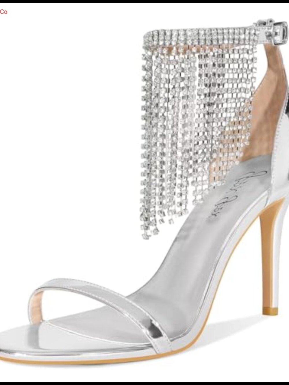 Women's High Heels Open Toe Sandals Rhinestone Fringe Ankle Strap Stiletto Heel